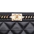 Miniatyrbild 9 av 10: Pre-owned Chanel Quilted Calfskin Chain Around Boy Wallet On Chain Black