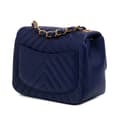 Pikkukuva 2 / 10: Pre-owned Chanel Mini Square Classic Chevron Lambskin Single Flap Blue