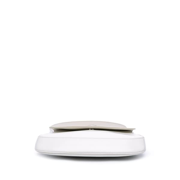 Pre-owned Prada Mini Brushed Leather Cleo Bag White