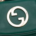 Miniatyrbillede 8 af 10: Pre-owned Gucci Textured Calfskin Blondie Card Case on Strap Green