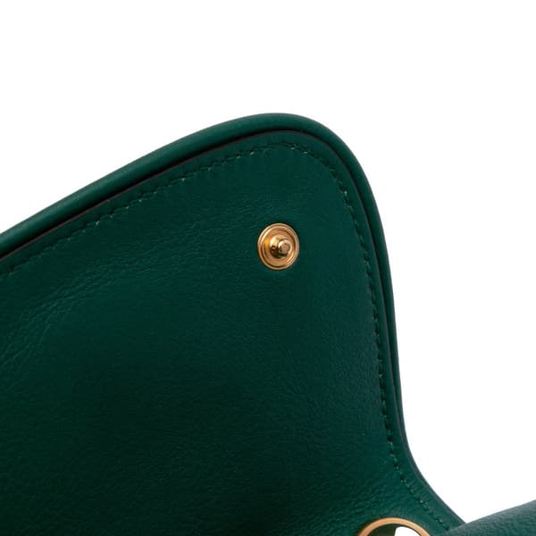 Pre-owned Gucci Textured Calfskin Blondie Card Case on Strap Green