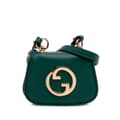 Miniatyrbillede 1 af 10: Pre-owned Gucci Textured Calfskin Blondie Card Case on Strap Green