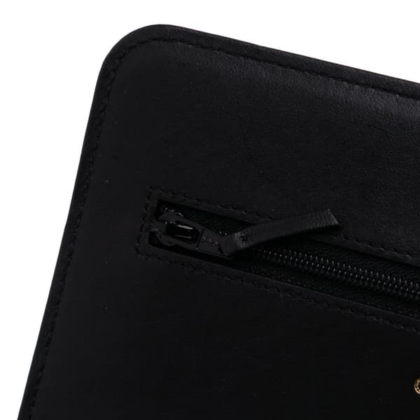 Pre-owned Chanel Bicolor Quilted Lambskin Camellia Wallet on Chain Black