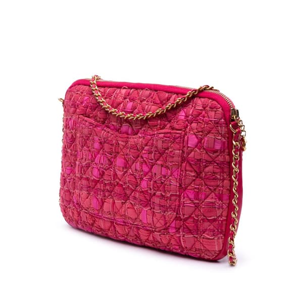 Pre-owned Chanel Tweed Girl Crossbody Pink