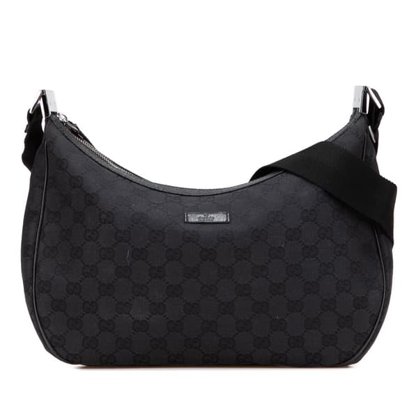 Pre-owned Gucci GG Canvas Crossbody Black