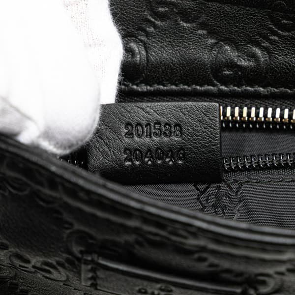 Pre-owned Gucci Guccissima Crossbody Black
