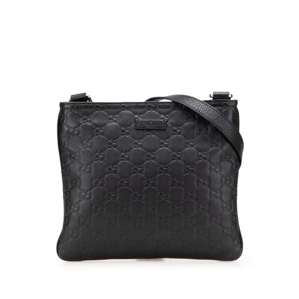 Pre-owned Gucci Guccissima Crossbody Black