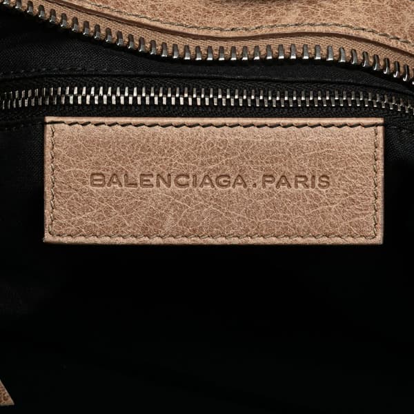 Pre-owned Balenciaga Mini Lambskin Motocross Classic Folder Business Bag Brown