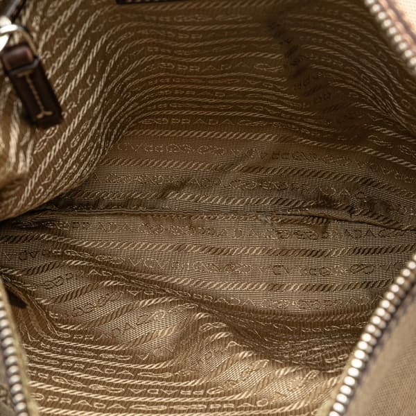 Pre-owned Prada Canvas Canapa Logo Crossbody Brown