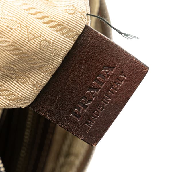 Pre-owned Prada Canvas Canapa Logo Crossbody Brown