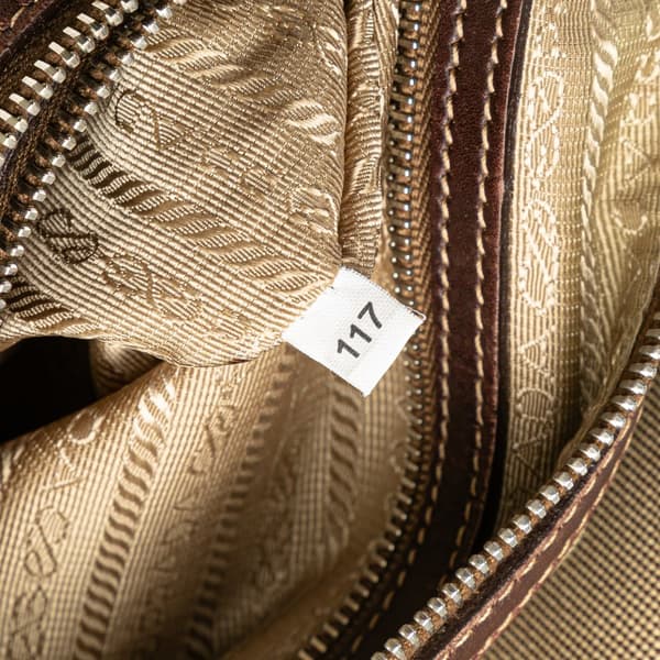 Pre-owned Prada Canvas Canapa Logo Crossbody Brown