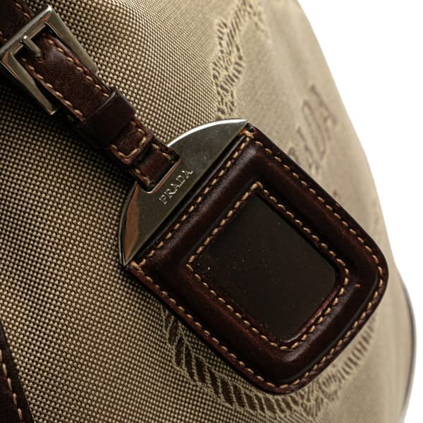 Pre-owned Prada Canvas Canapa Logo Crossbody Brown