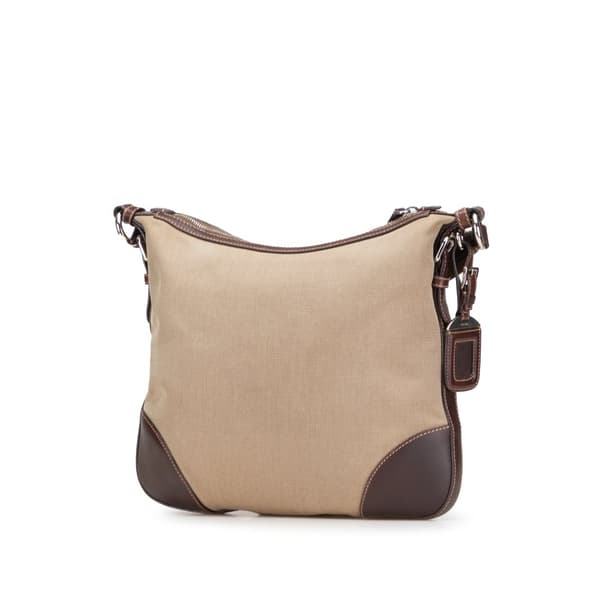 Pre-owned Prada Canvas Canapa Logo Crossbody Brown