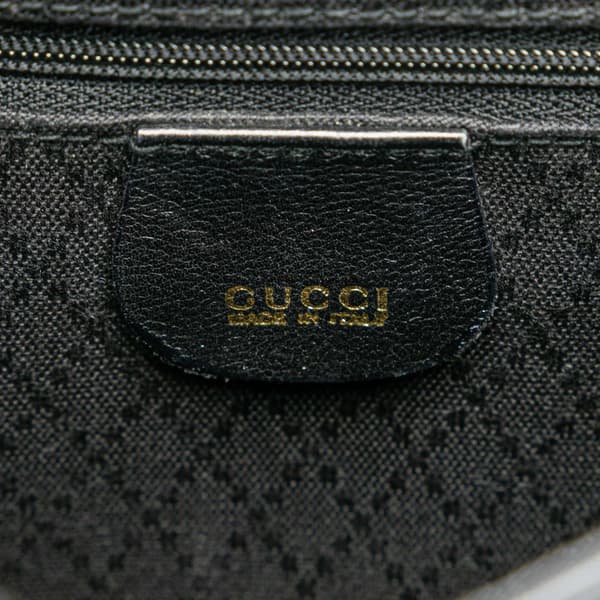 Pre-owned Gucci Leather Horsebit Sling Bag Black