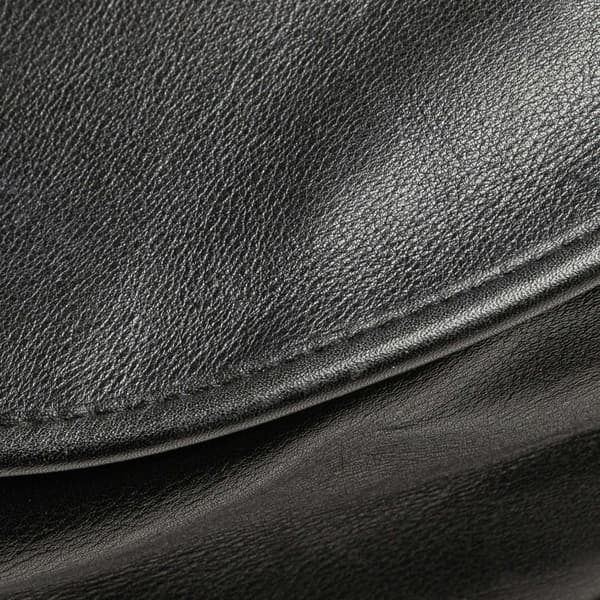 Pre-owned Gucci Leather Horsebit Sling Bag Black