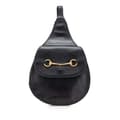 Miniatyrbillede 1 af 10: Pre-owned Gucci Leather Horsebit Sling Bag Black