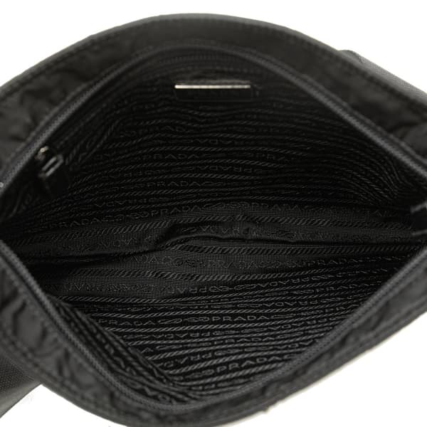 Pre-owned Prada Tessuto Zip Top Crossbody Black