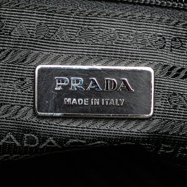 Pre-owned Prada Tessuto Zip Top Crossbody Black