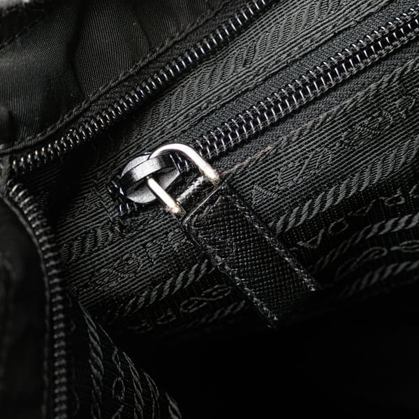 Pre-owned Prada Tessuto Zip Top Crossbody Black