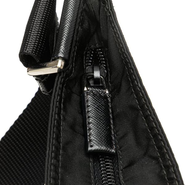 Pre-owned Prada Tessuto Zip Top Crossbody Black