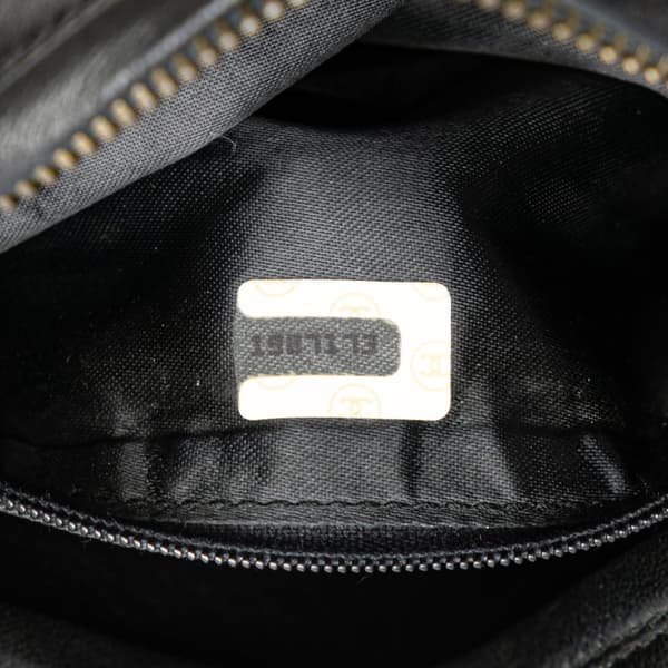 Pre-owned Chanel Mini CC Diamond Quilted Lambskin Tassel Camera Bag Black