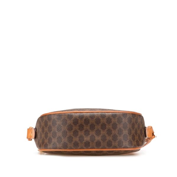 Pre-owned Celine Macadam Coated Canvas Crossbody Brown