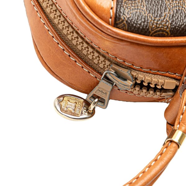 Pre-owned Celine Macadam Coated Canvas Crossbody Brown
