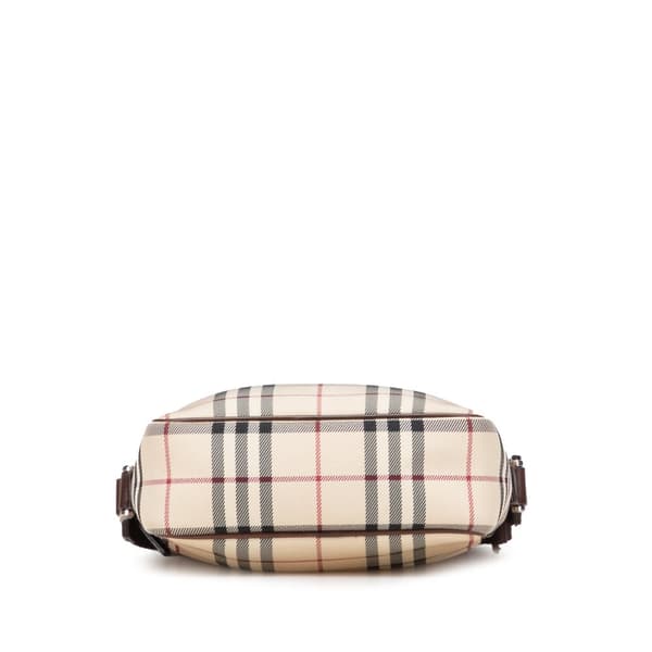Pre-owned Burberry House Check Canvas Crossbody Brown