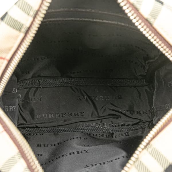 Pre-owned Burberry House Check Canvas Crossbody Brown