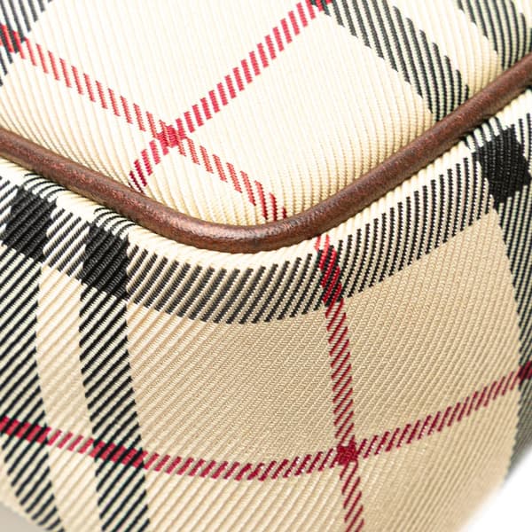 Pre-owned Burberry House Check Canvas Crossbody Brown