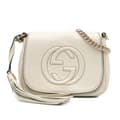 Miniatyrbild 1 av 9: Pre-owned Gucci Small Leather Soho Chain Flap Crossbody White