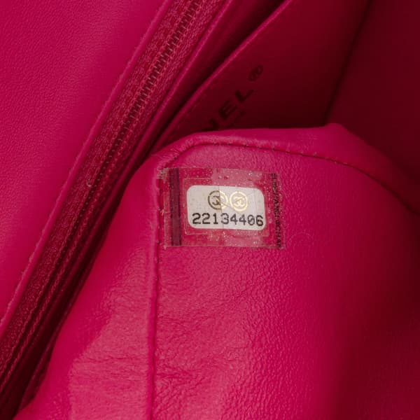 Pre-owned Chanel Mini Rectangular Classic Lambskin Single Flap Pink
