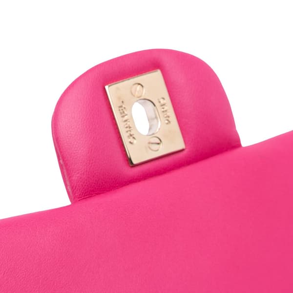 Pre-owned Chanel Mini Rectangular Classic Lambskin Single Flap Pink