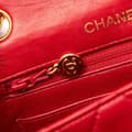 Miniatyrbilde 7 av 10: Pre-owned Chanel Mini Square Classic Lambskin Single Flap Red