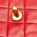 Miniatyrbilde 9 av 10: Pre-owned Chanel Mini Square Classic Lambskin Single Flap Red