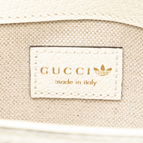 Pre-owned Gucci Adidas Leather Horsebit 1955 Crossbody White