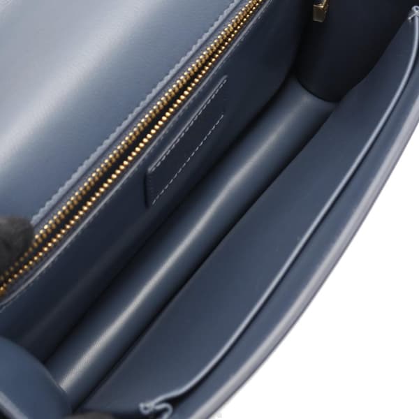 Pre-owned Dior Leather 30 Montaigne Flap Blue