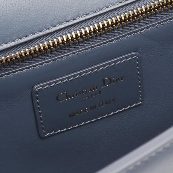 Pre-owned Dior Leather 30 Montaigne Flap Blue