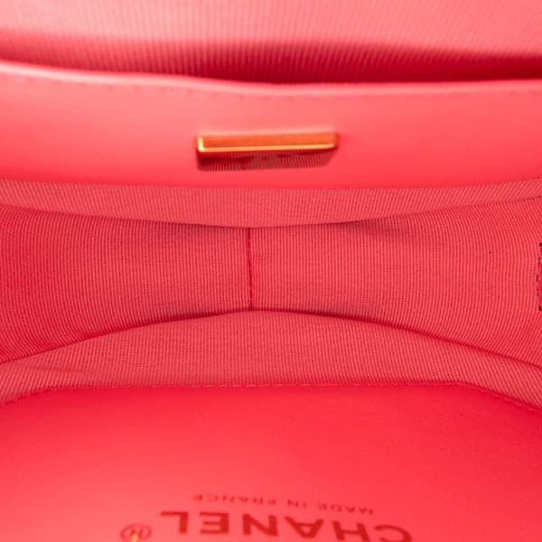 Pre-owned Chanel Lambskin CC in Love Heart Crossbody Pink