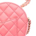 Miniatyrbild 9 av 10: Pre-owned Chanel Lambskin CC in Love Heart Crossbody Pink