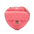 Miniatyrbild 1 av 10: Pre-owned Chanel Lambskin CC in Love Heart Crossbody Pink