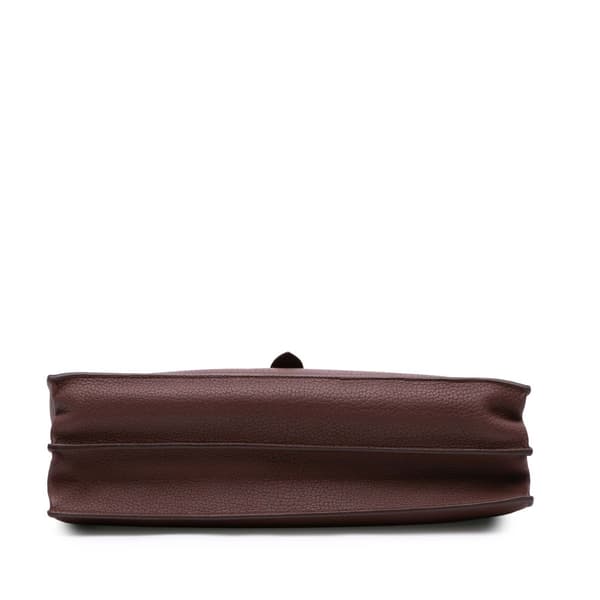 Pre-owned Hermès Togo Sac a Depeches 41 Brown
