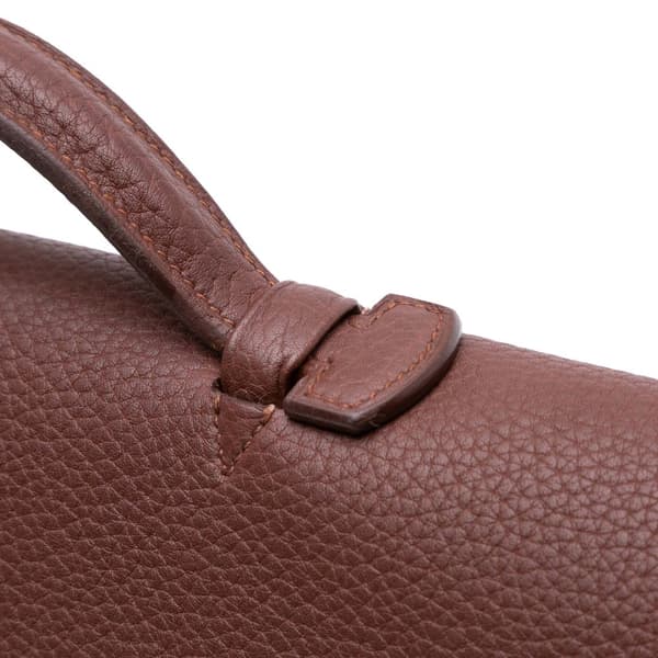 Pre-owned Hermès Togo Sac a Depeches 41 Brown
