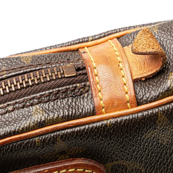 Pre-owned Louis Vuitton Monogram Pochette Marly Bandouliere Brown