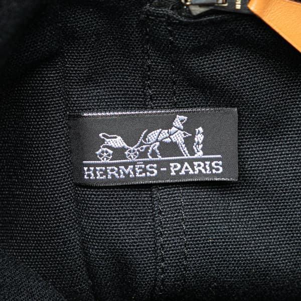 Pre-owned Hermès Canvas Fourre Tout Besace MM Black