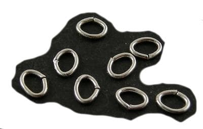 280 oval ringöglor  silverfärg öppenbara