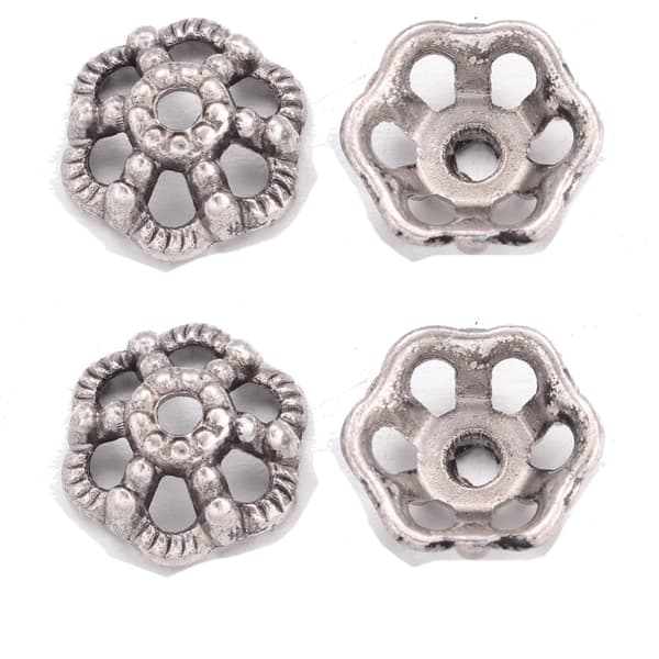 tibetansilver pärlhattar 100 stycken