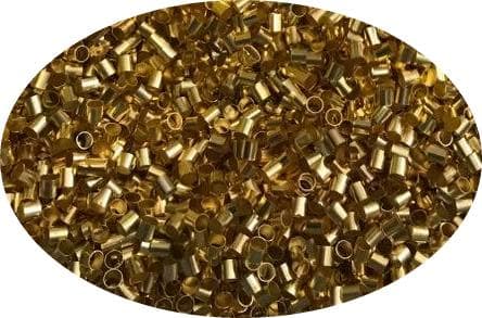 guldfärg metall klämpärlor 230 st