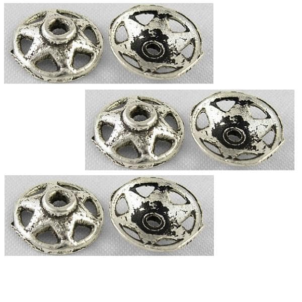 Pärlhattar tibetansilver stjärna 66 st