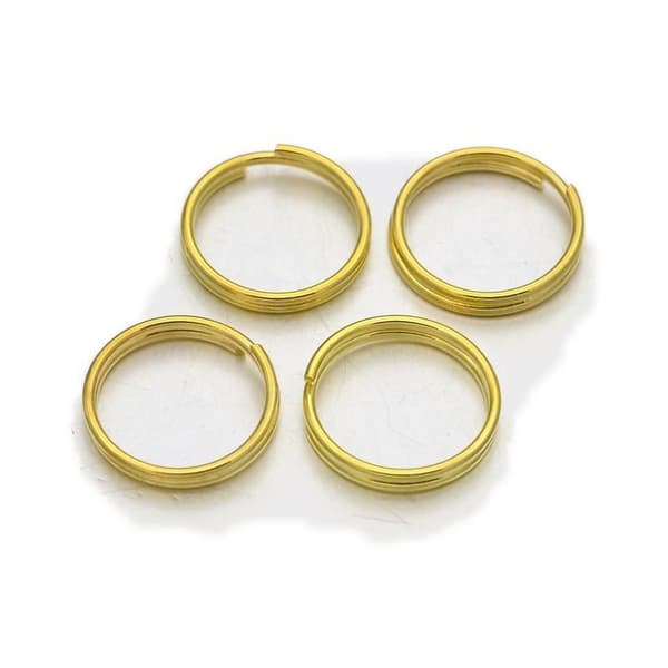 8 mm dubbelringar 150 st guldfärg